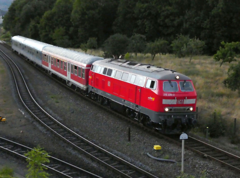 218 499-2 als Ersatzzug am 21.7.2022 in Wernigerode